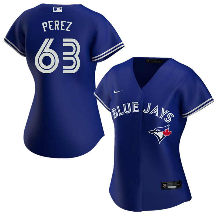 Nike Women #63 Hector Perez Toronto Blue Jays Baseball Jerseys Sale-Blue